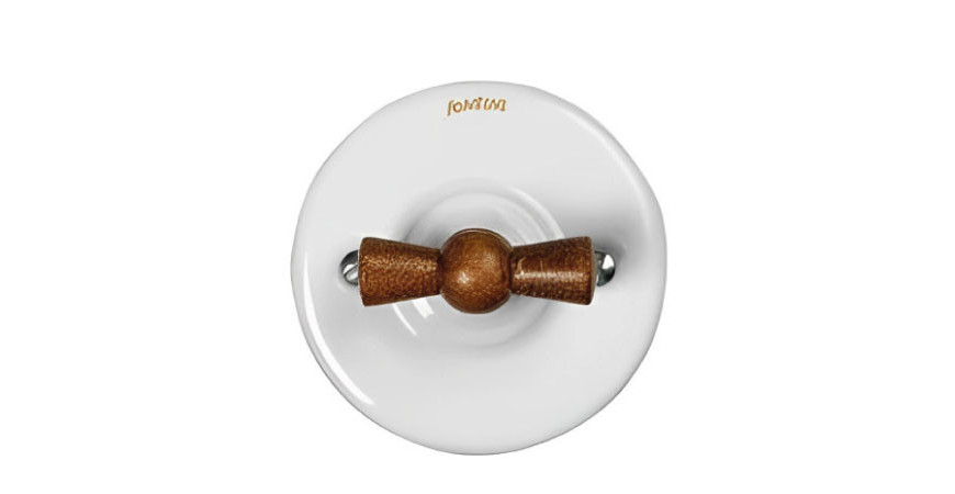Interruptores de empotrar, Porcelana Blanca