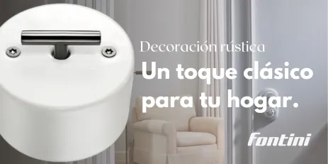 Decoración rústica con mecanismos eléctricos Fontini: interruptores y enchufes de diseño clásico